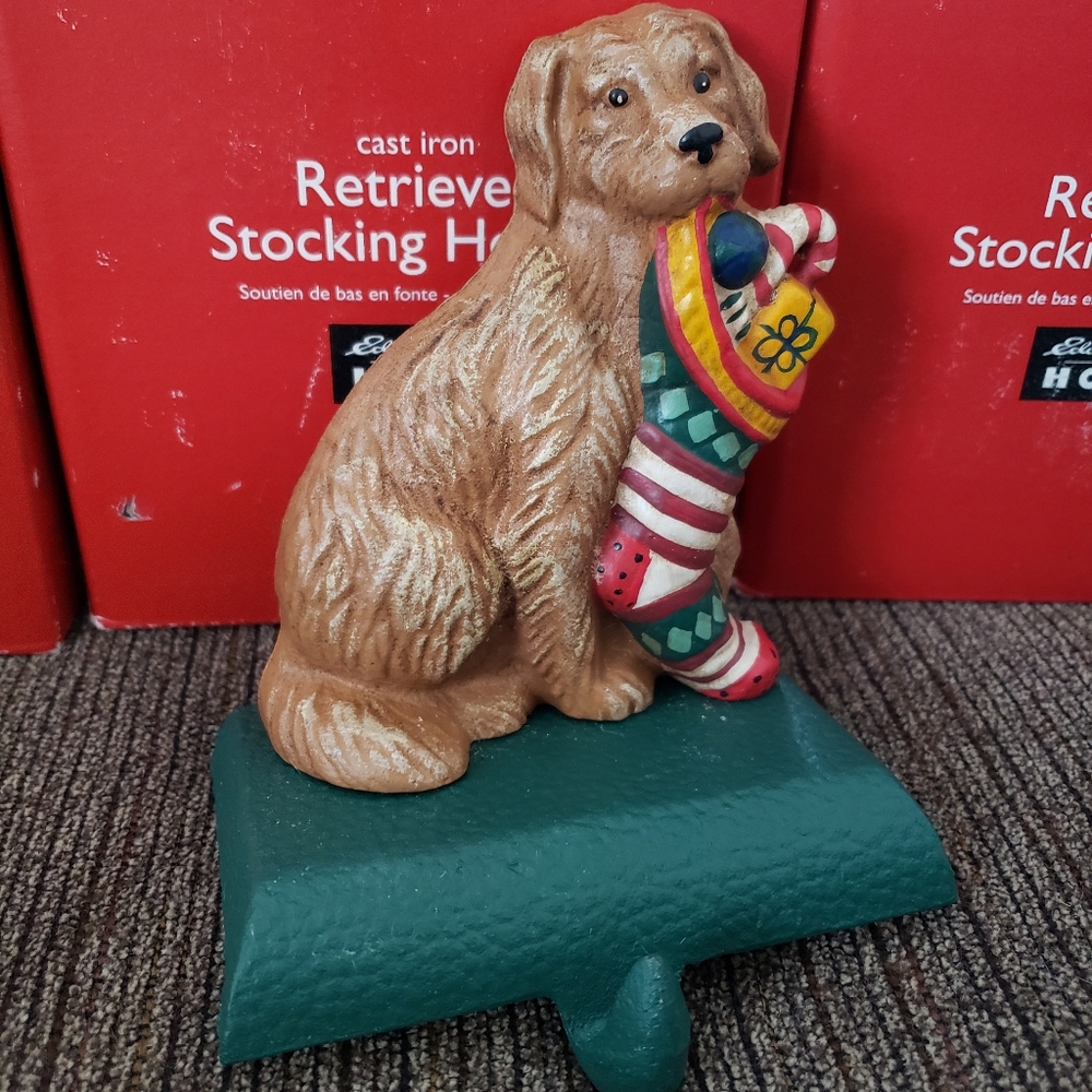 4 Eddie Bauer Golden Retriever Stocking Holders